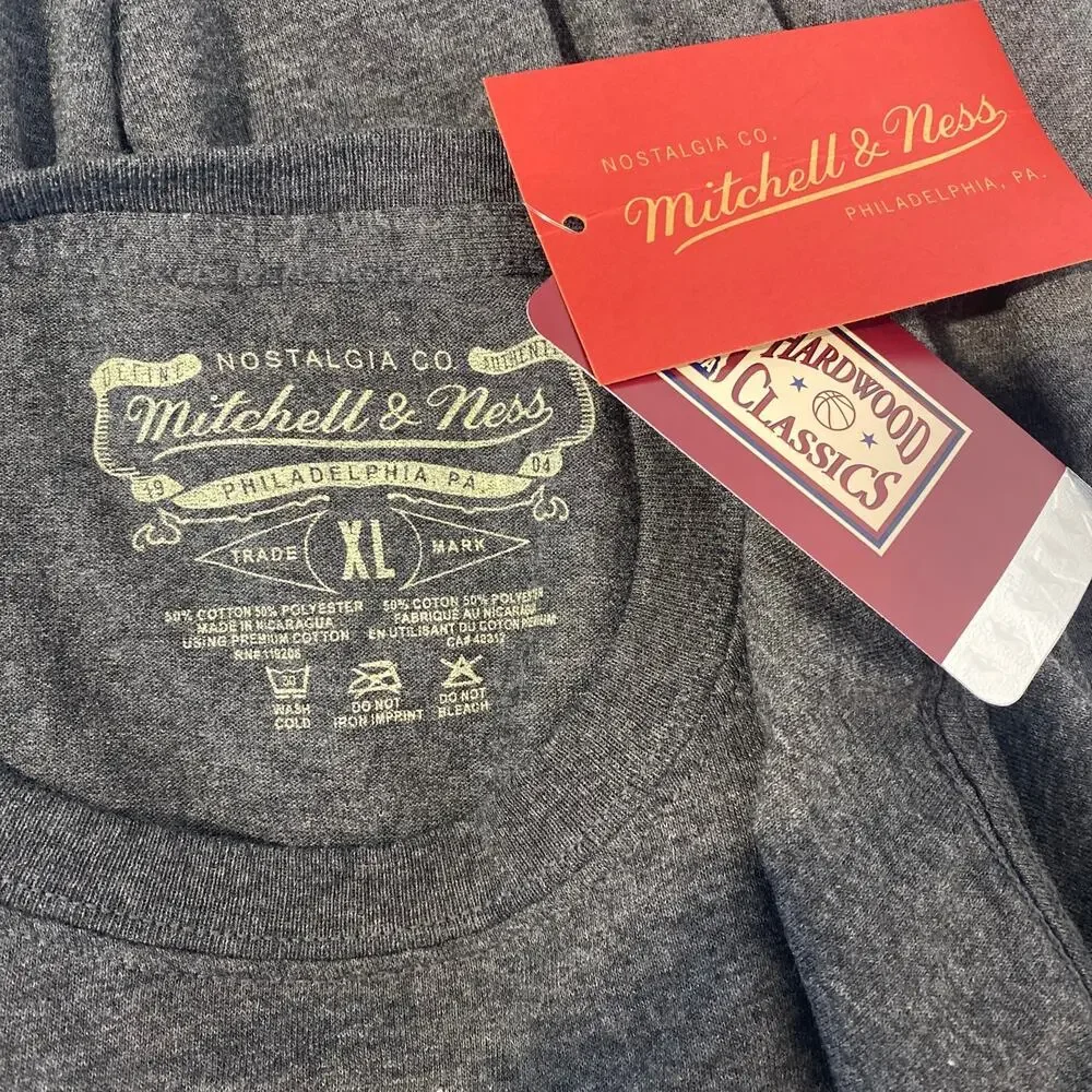 Mitchell & Ness Los Angeles Lakers NBA T-Shirt Mens XL Gray Hardwood Classics - Picture 6 of 6